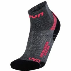 Vente flash 🌟 Chaussettes Trail Running UYN LADY RUN SUPERLEGGERA 🧦 SOCKS SILVER/CORAL FLUO 23 Gris / Rose / Noir 🌟