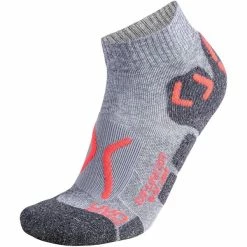 Budget 🛒 Chaussettes Randonnée UYN LADY OUTDOOR EXPLORER LOW CUT 🧦 SOCKS PEARL GREY/CORAL FLUO 21 Gris / Rose ⌛