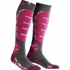 Offres ⭐ Chaussettes De Ski MONNET SKI LIGHT WOOL ROSE 23 Rose / Gris 😉