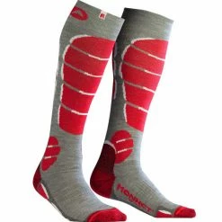 Grosses soldes 👏 Chaussettes De Ski MONNET SKI X-LIGHT WOOL ROUGE 23 Rouge / Gris 🎉