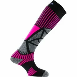 Vente flash ❤️ Chaussettes De Ski THYO MASTER 5 NOIR/ROSE FLUO 23 Noir / Rose / Gris 🛒