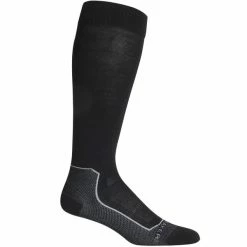 Grosses soldes ⌛ Chaussettes De Ski ICEBREAKER SKI+ ULTRALIGHT OTC W BLACK 23 Gris / Noir 👍