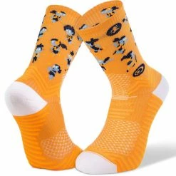 Le moins cher 🤩 Chaussettes Trail Running BV SPORT SOCQUETTE TRAIL ULTRA DBDB PICTO ORANGE 21 Orange 😍