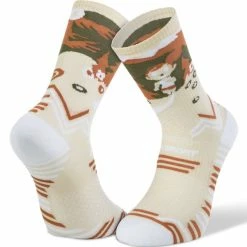 Meilleur prix đ Chaussettes Trail Running BV SPORT SOCQUETTE TRAIL ULTRA DBDB PANO CREME 21 Beige / Marron đ
