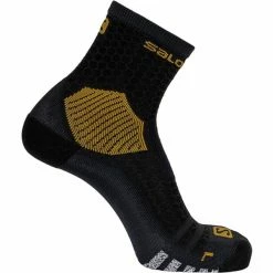 Top 10 🔥 Chaussettes Trail Running SALOMON NSO LONG RUN BLACK/GOLD 22 Noir ❤️