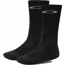 Bon marché 😍 Chaussettes Vélo OAKLEY LONG 🧦 SOCKS 3.0 BLACKOUT 21 Noir 🌟