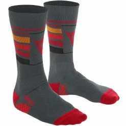 Le moins cher 🔥 Chaussettes Vélo DAINESE HG HALLERBOS DARK-GRAY/RED 21 Gris / Rouge 😀