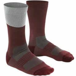 Budget 😀 Chaussettes Vélo DAINESE HGL GRASS BORDEAUX 21 Rouge / Gris 🧨