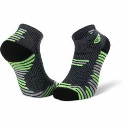 Coupon 😀 Chaussettes Trail Running BV SPORT TRAIL ELITE GREY/GREEN 21 Gris / Vert ✨