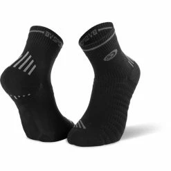 Coupon ⌛ Chaussettes Trail Running BV SPORT SOCQUETTE RUN MARATHON BLACK/GREY 22  Noir ❤️
