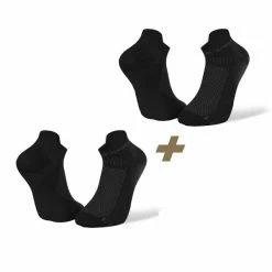 Bon marché 😍 Chaussettes Trail Running BV SPORT LIGHT 3D ULTRA COURTE X2 BLACK/BLACK 22  Noir 👏