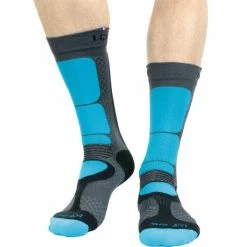 Promo ⭐ Chaussettes Trail Running LA CHAUSSETTE DE FRANCE KAILASH GREY BLUE 22 Bleu / Gris 💯