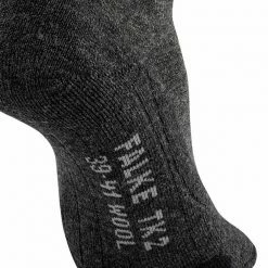 Promo 🔔 Chaussettes Randonnée FALKE TK2 WOOL SMOG 23 Gris 🎉 -Chaussettes sport Soldes 9 90654 16394 3150 04