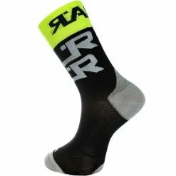 Le moins cher 🔔 Chaussettes Vélo RAFA'L ATTACK BLACK YELLOW FLUO 22 Noir 💯
