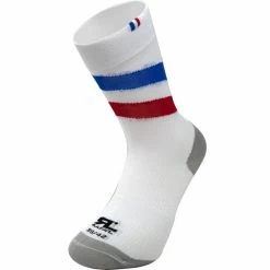 Le moins cher 👏 Chaussettes Vélo RAFA'L STRIPES FRANCE WHITE 22 Blanc 💯