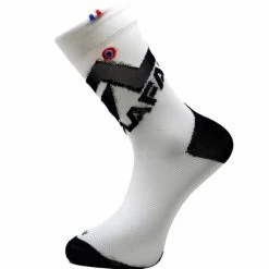 De gros 🧨 Chaussettes Vélo RAFA'L BIG LOGO WHITE BLACK 21 Blanc 🧨