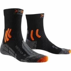 Vente flash 😉 Chaussettes Trail Running X-SOCKS WINTER RUN 4.0 BLACK/DARK GREY MELANGE/X-ORANGE 22 Noir / Orange 💯