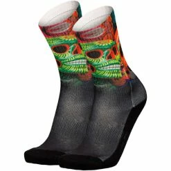 Budget 🎁 Chaussettes Vélo PULLIN LONG CALAVER 21 Rouge / Noir / Vert 🔥