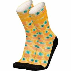 Budget 👏 Chaussettes Vélo PULLIN LONG YELLOWP 21 Orange / Jaune / Noir 🔔