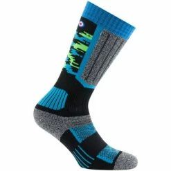 De gros ✔️ Chaussettes De Ski THYO JUNIOR TECH BLUE 23 Bleu / Noir / Gris 😀