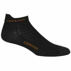 Tout neuf 🌟 Chaussettes Trail Running ICEBREAKER M RUN+_ULTRALIGHT MICRO BLACK/SPICE 22 Noir ✨