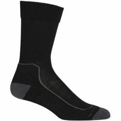 Promo 🧨 Chaussettes Randonnée ICEBREAKER M HIKE+ LIGHT CREW BLACK/MINK/MONSOON 22 Noir 💯